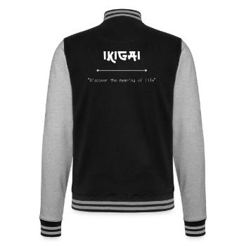 Ikigai Japon Art de base - Veste Teddy - noir/gris chiné - Dos - Marisol (170cm)