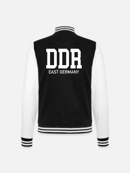 DDR Ostdeutschland Osten - College-Sweatjacke - Schwarz/Weiß