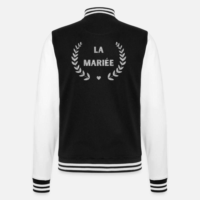 Die Silberbraut - Brautgeschenk - College-Sweatjacke - Schwarz/Weiß