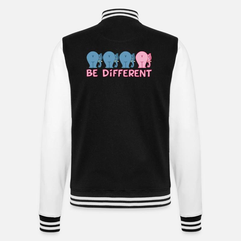A different elephant - College Sweat Jacket - black/white