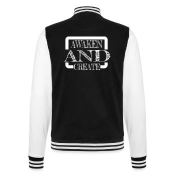 creative innovation inner enlightenment - College-Sweatjacke - Schwarz/Weiß - Hinten - Marisol (170cm)