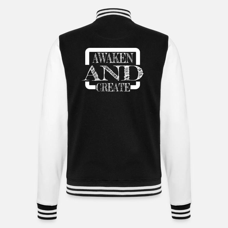 creative innovation inner enlightenment - College-Sweatjacke - Schwarz/Weiß