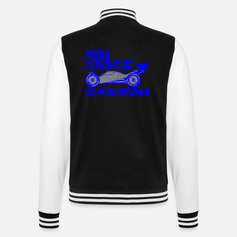 eat bash repeat blue - College-Sweatjacke - Schwarz/Weiß