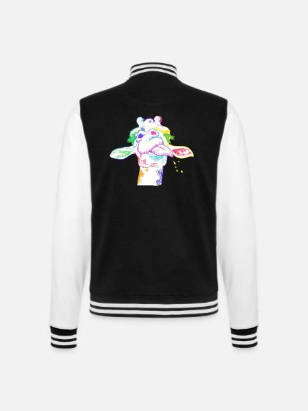 Giraffe Giraffen Safari - College-Sweatjacke - Schwarz/Weiß