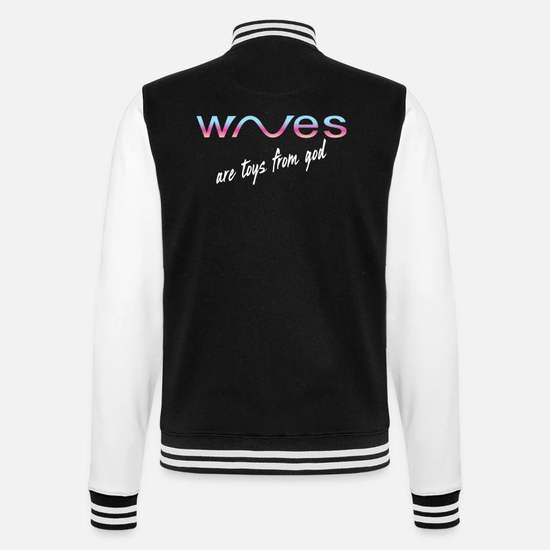 Jouets Waves de Dieu - Veste Teddy - noir/blanc
