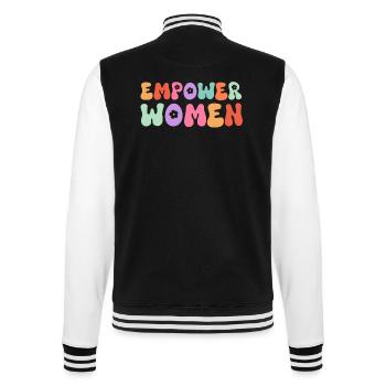 Empower Women - College Sweat Jacket - black/white - Back - Marisol (170cm)