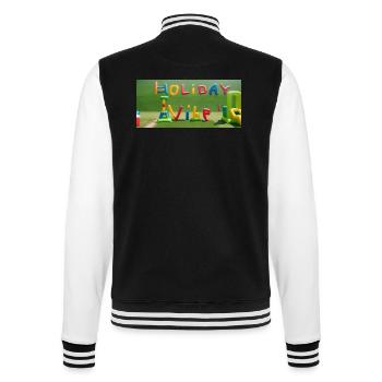 Holiday Vibe Inflatable Text Design Holiday Vibe - College Sweat Jacket - black/white - Back - Marisol (170cm)