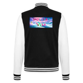 Winter Wonderland Holiday Vibe - College-Sweatjacke - Schwarz/Weiß - Hinten - Marisol (170cm)