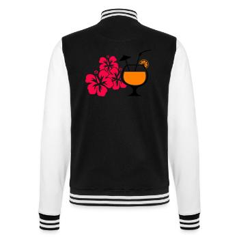 Boisson cocktail à l’hibiscus d’Hawaï - Veste Teddy - noir/blanc - Dos - Marisol (170cm)
