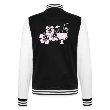 Boisson cocktail à l’hibiscus d’Hawaï - Veste Teddy - noir/blanc - Dos - Marisol (170cm)