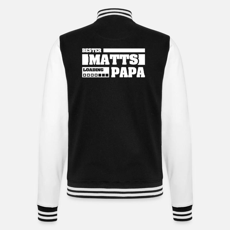 Matts - College-Sweatjacke - Schwarz/Weiß