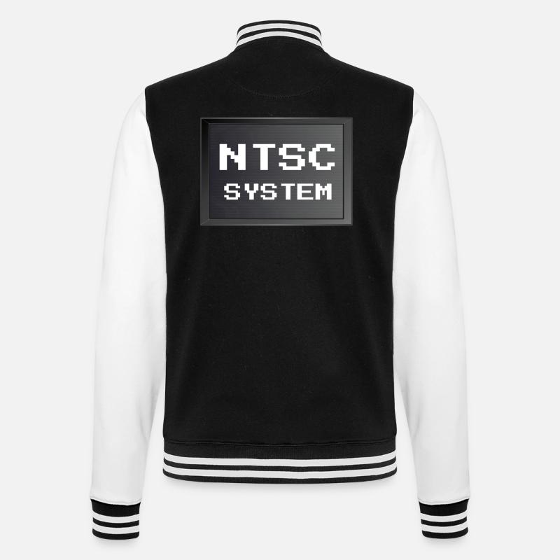 Retrogaming - NTSC system - Veste Teddy - noir/blanc