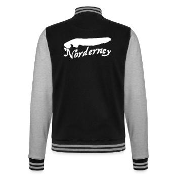 Tatouage Norderney - Veste Teddy - noir/gris chiné - Dos - Marisol (170cm)