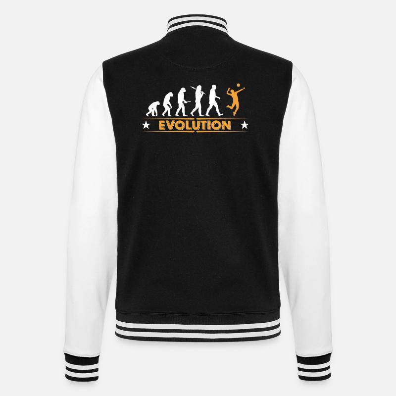 Volleyball Evolution - orange/weiss - Veste Teddy - noir/blanc