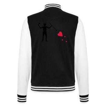 Pirate Flag of Blackbeard (Edward Teach) - College Sweat Jacket - black/white - Back - Marisol (170cm)