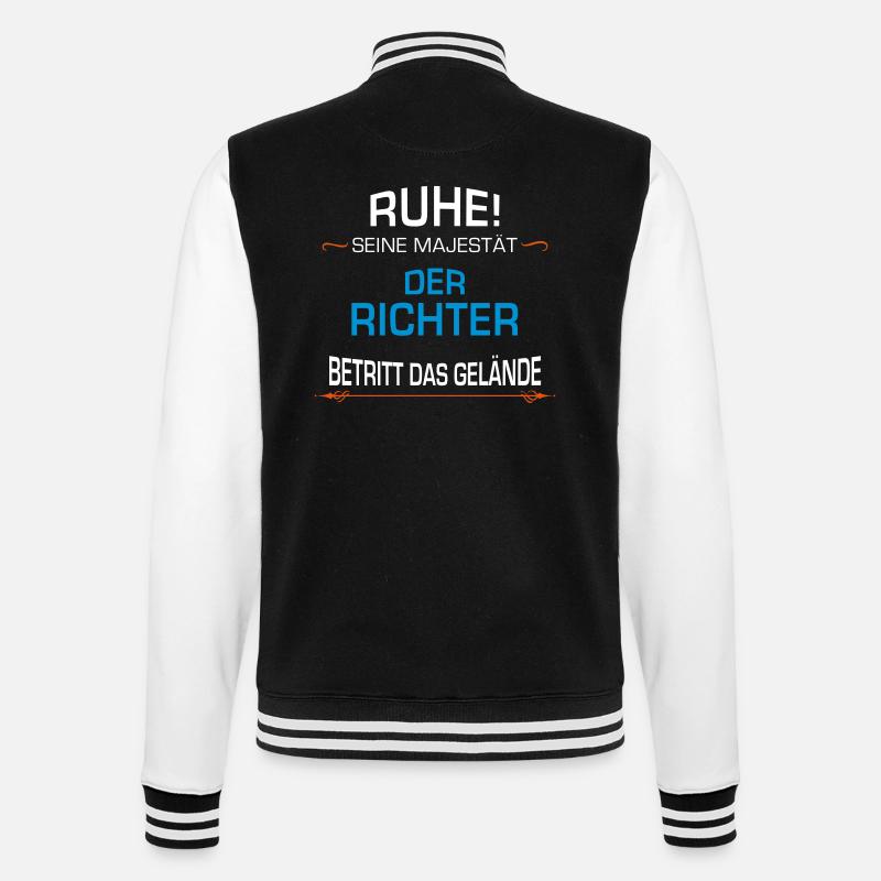 Richter Beruf - College-Sweatjacke - Schwarz/Weiß