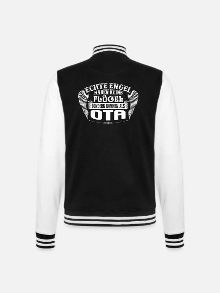 Engel sind OTA - College-Sweatjacke - Schwarz/Weiß