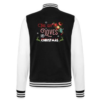Weihnachten Guy Love Christmas Xmas Geschenk - College-Sweatjacke - Schwarz/Weiß - Hinten - Marisol (170cm)