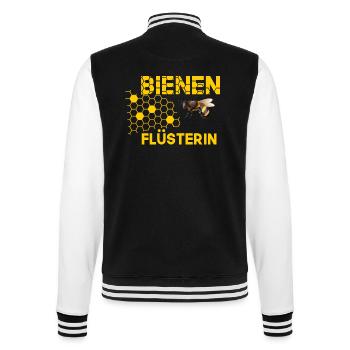 Bienenflüsterin Imkerin Honig Biene Geschenk - College-Sweatjacke - Schwarz/Weiß - Hinten - Marisol (170cm)
