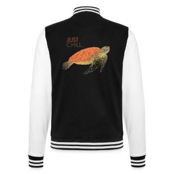 Just chill chill toad motif - College Sweat Jacket - black/white - Back - Marisol (170cm)