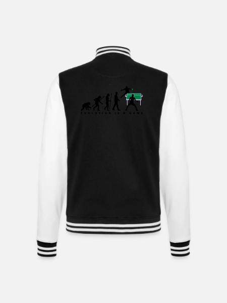 evolution_tischtennisspieler_102012_a_3c - College Sweat Jacket - black/white