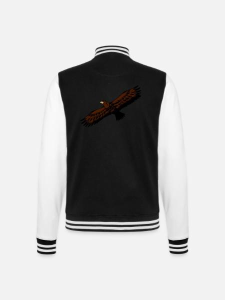 Oiseau Aigle anmut oiseaux de proie - Veste Teddy - noir/blanc