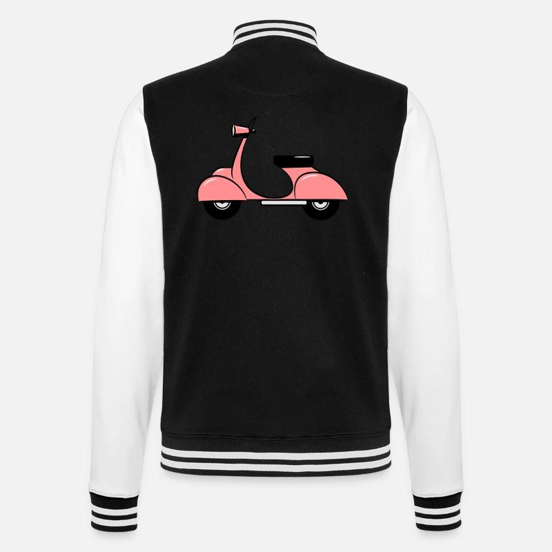 motorroller - College-Sweatjacke - Schwarz/Weiß
