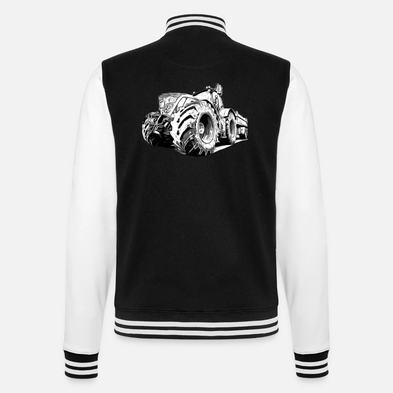 Traktor - College-Sweatjacke - Schwarz/Weiß
