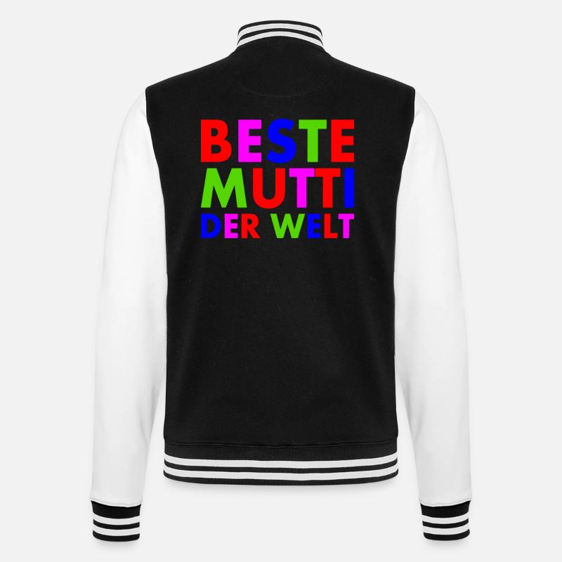 Beste mutti der welt - College-Sweatjacke - Schwarz/Weiß