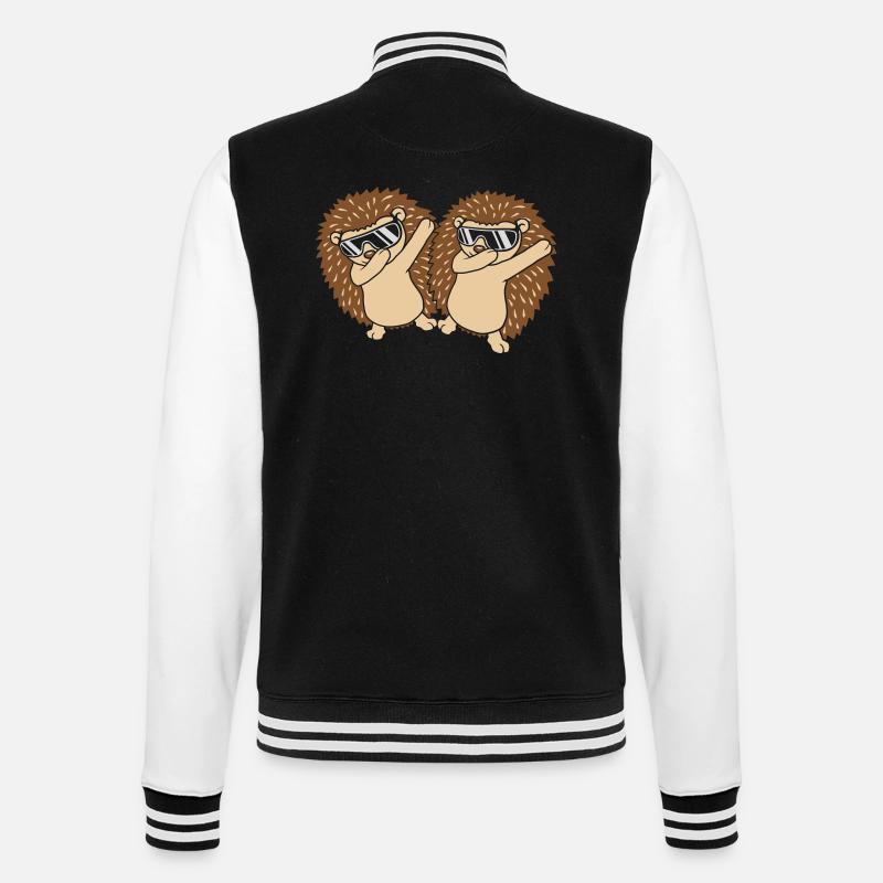 Amis Équipe dabbing Hedgehog - Veste Teddy - noir/blanc