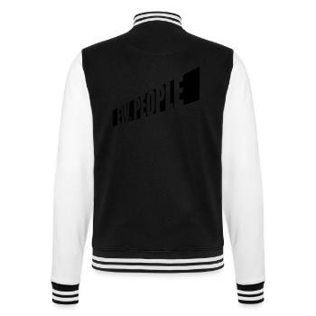 ew people funny quote - College Sweat Jacket - black/white - Back - Marisol (170cm)