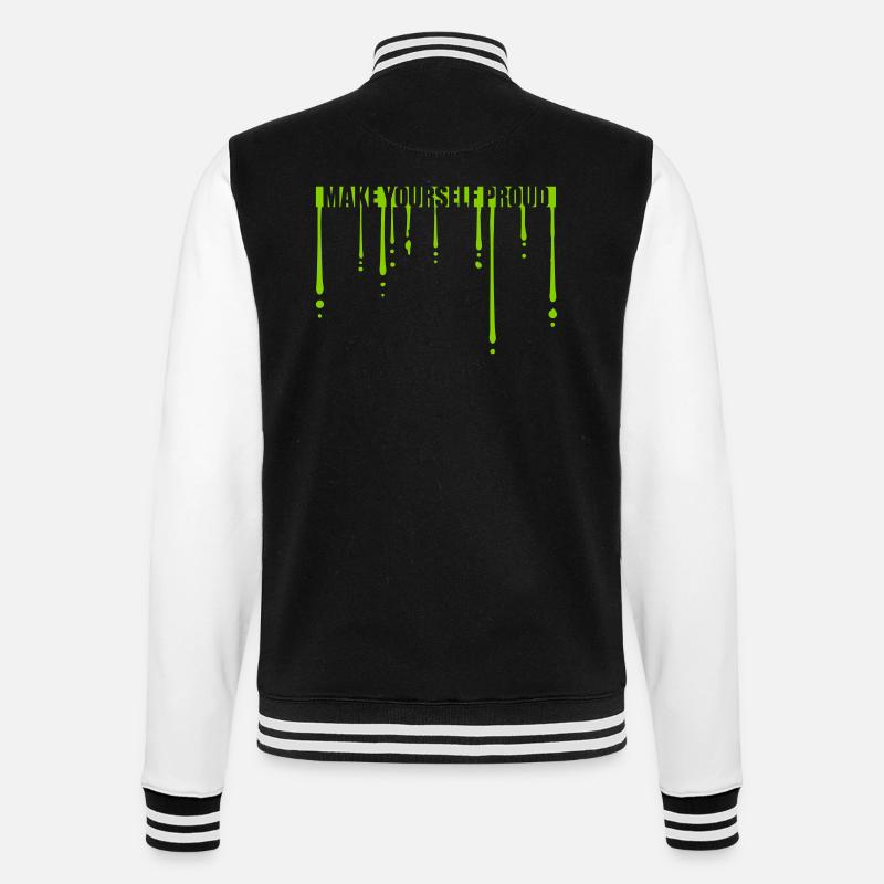 make yourself proud quote - College Sweat Jacket - black/white