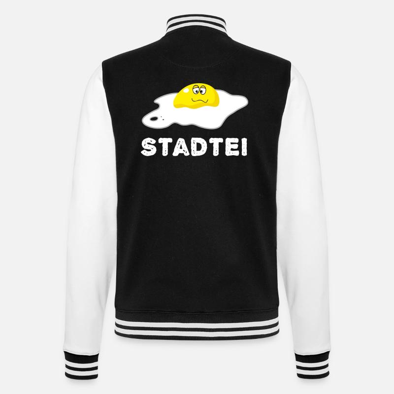 Stadtei Stadt Eier - College Sweat Jacket - black/white