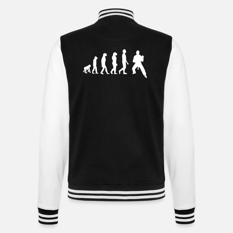 Martial arts evolution - College Sweat Jacket - black/white