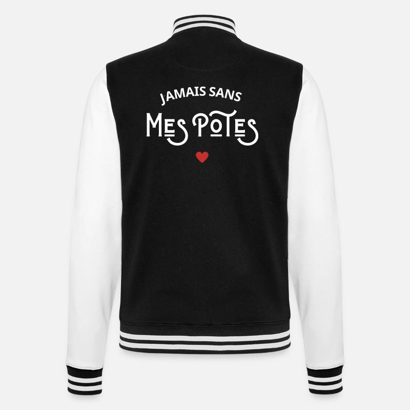 Jamais sans mes potes - Veste Teddy - noir/blanc