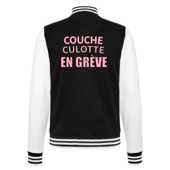 Couche-culotte en grève rose - Veste Teddy - noir/blanc - Dos - Marisol (170cm)