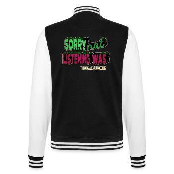 Birthday Gift Christmas Happy Cool Funny Quote - College Sweat Jacket - black/white - Back - Marisol (170cm)
