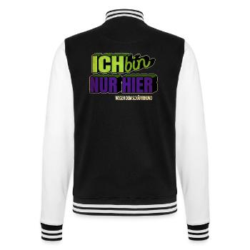 witzig weihnachten hundeliebhaber bday bullterrier - College-Sweatjacke - Schwarz/Weiß - Hinten - Marisol (170cm)