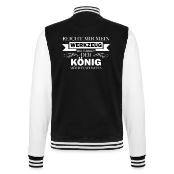 Handwerker Handyman Handwerk Werkzeug Baustelle - College-Sweatjacke - Schwarz/Weiß - Hinten - Marisol (170cm)