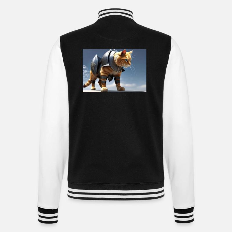 Chat de chevalier I - Veste Teddy - noir/blanc