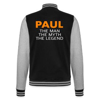 Paul Disant L’Homme Le Mythe La Légende - Veste Teddy - noir/gris chiné - Dos - Marisol (170cm)