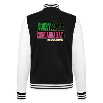 Bday Quote Terrier Christmas Cool Chihuahua - College Sweat Jacket - black/white - Back - Marisol (170cm)