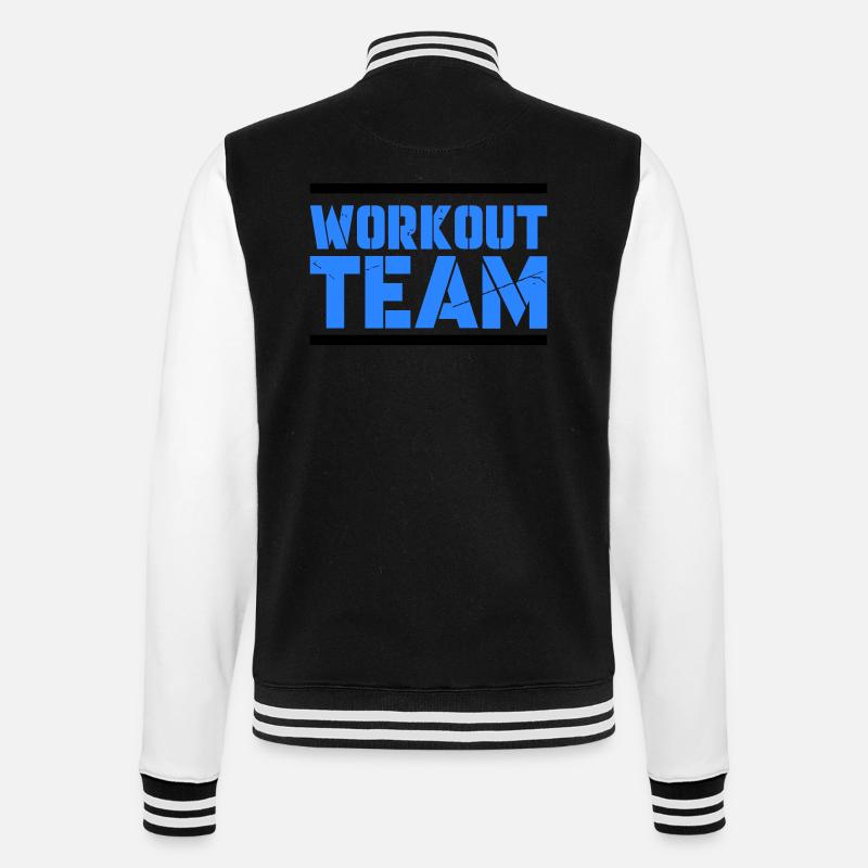 Workout Team - College Sweat Jacket - black/white