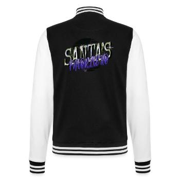 Bodybuilder Present Dinosaur Moon Dinosaurs Comic - College Sweat Jacket - black/white - Back - Marisol (170cm)