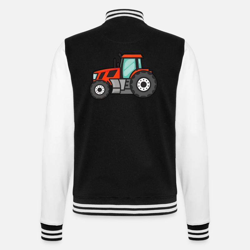 Großer Roter Traktor - College-Sweatjacke - Schwarz/Weiß