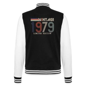 Vintage 1979 Cadeau Anniversaire - Millésime 1979 - Veste Teddy - noir/blanc - Dos - Marisol (170cm)