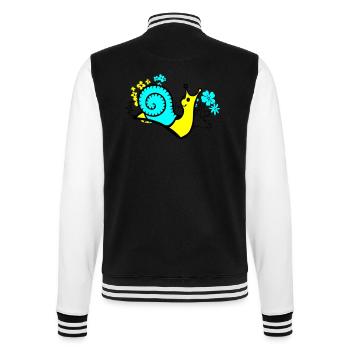 Schnecke - College-Sweatjacke - Schwarz/Weiß - Hinten - Marisol (170cm)