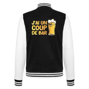 J’ai un coup de bar - Veste Teddy - noir/blanc - Dos - Marisol (170cm)