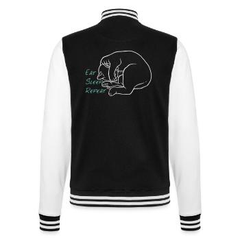 Manger dormir répéter - Veste Teddy - noir/blanc - Dos - Marisol (170cm)