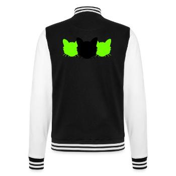 3 Cats Silhouettes Three Friends Team Heads Crew - College Sweat Jacket - black/white - Back - Marisol (170cm)